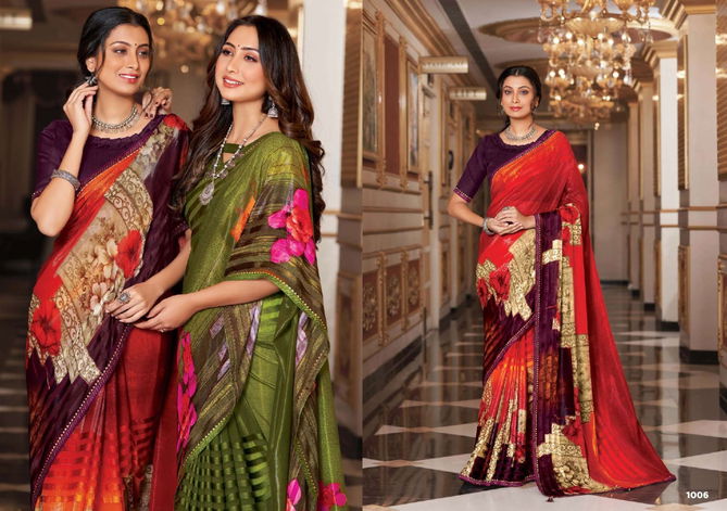 Saroj Dolly Soft Printed Ethnic Wear Satin Latest Designer Saree Collection